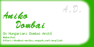aniko dombai business card